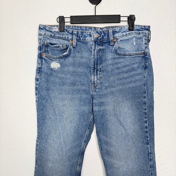 H&M Womens Jeans Size 12 Light Wash Blue Denim High Rise Straight Leg - Picture 10 of 14